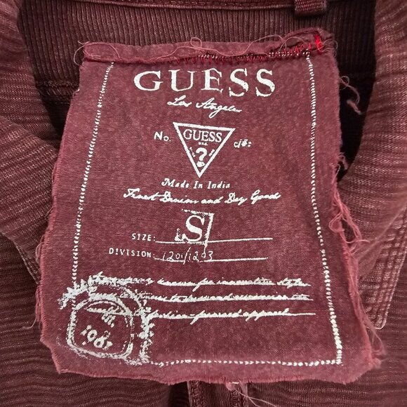 Men's Guess Short Sleeve Golf Shirt, Size S, Brown/Burgundy - Picture 3 of 14